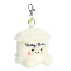 Palm Pals Clip-On 4 Inch Plush Happy B'Day Cake Bag Charm by Aurora