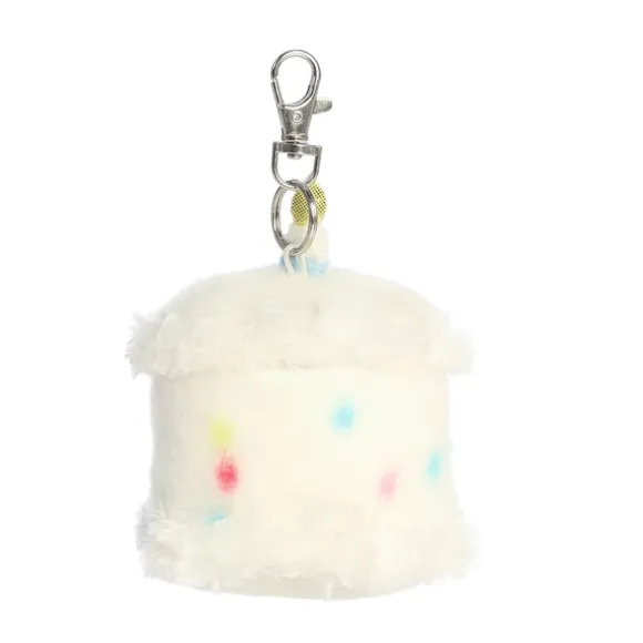 Palm Pals Clip-On 4 Inch Plush Happy B'Day Cake Bag Charm by Aurora