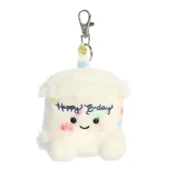 Palm Pals Clip-On 4 Inch Plush Happy B'Day Cake Bag Charm by Aurora