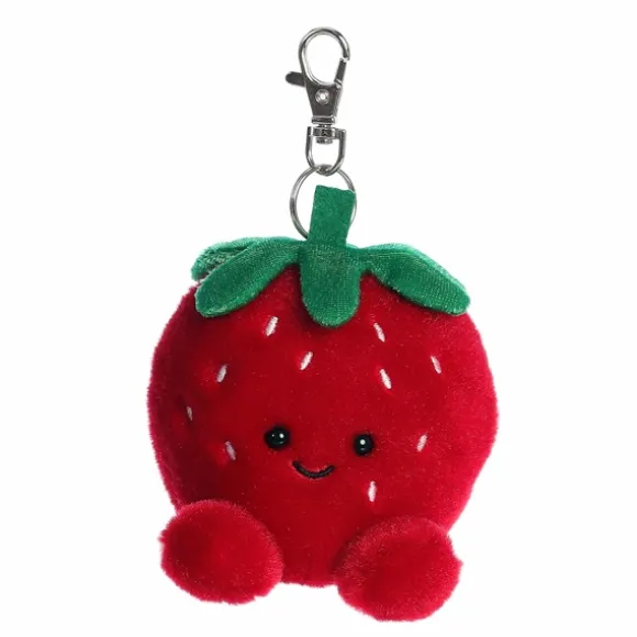 Palm Pals Clip-On 4 Inch Plush Juicy Strawberry Bag Charm by Aurora