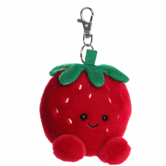 Palm Pals Clip-On 4 Inch Plush Juicy Strawberry Bag Charm by Aurora
