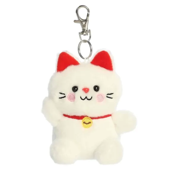 Palm Pals Clip-On 4 Inch Plush Kota Lucky Cat Bag Charm by Aurora