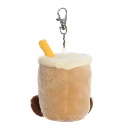 Palm Pals Clip-On 4 Inch Plush Milky Tea Boba Bag Charm by Aurora
