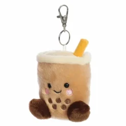 Palm Pals Clip-On 4 Inch Plush Milky Tea Boba Bag Charm by Aurora