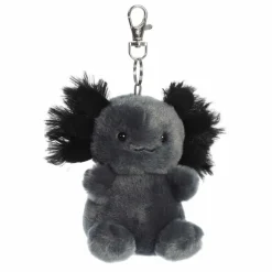 Palm Pals Clip-On 4 Inch Plush Onyx Axolotl Bag Charm by Aurora