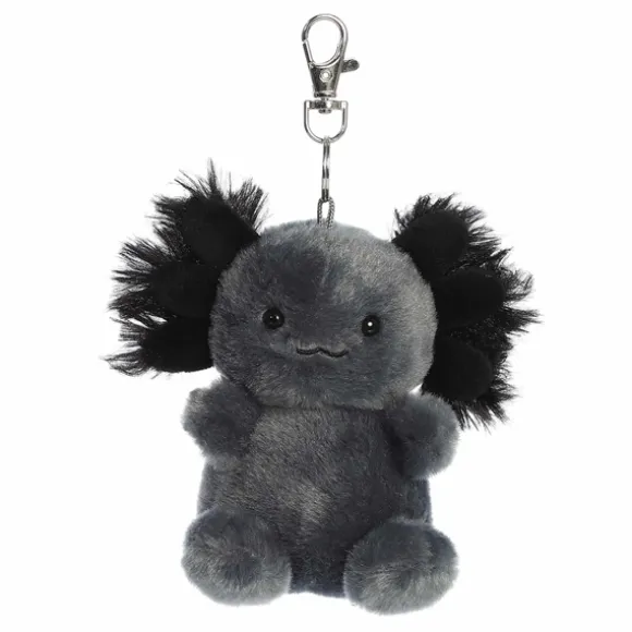 Palm Pals Clip-On 4 Inch Plush Onyx Axolotl Bag Charm by Aurora