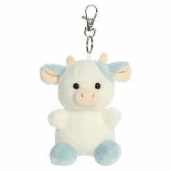 Palm Pals Clip-On 4 Inch Plush Skyla Blueberry Cow Bag Charm by Aurora