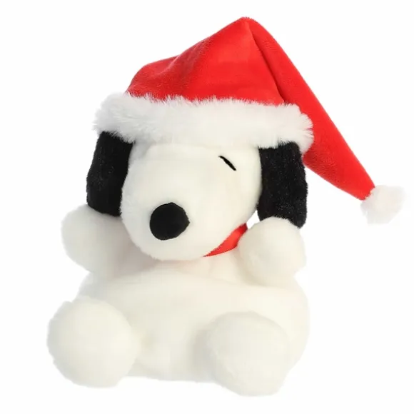 Peanuts Plush Snoopy with Santa Hat Palm Pals by Aurora
