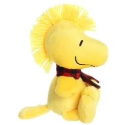 Peanuts Plush Woodstock with Plaid Scarf by Aurora