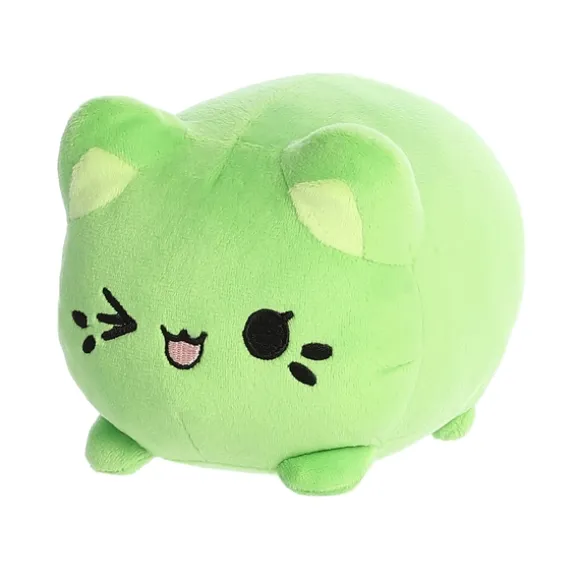 Pistachio the Green Stuffed Cat Meowchi Plush by Aurora
