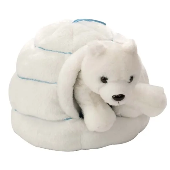 Plush Polar Bear And Igloo 4 Inch Polar Animal by Wild Republic