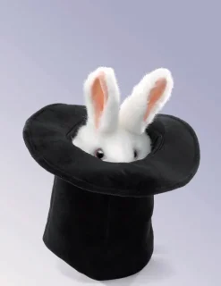 Rabbit in a Hat Stage Puppet by Folkmanis Puppets