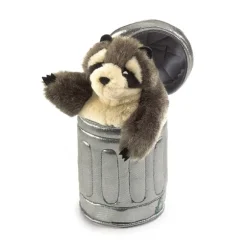 Raccoon in a Garbage Can Stage Puppet by Folkmanis Puppets