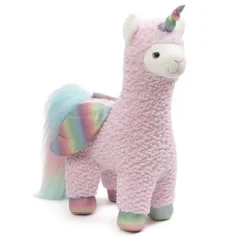 Rainbow Sparkles Llamacorn Plush Llama with Unicorn Horn by Gund