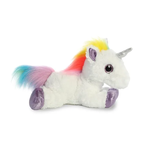 Rainbow the Stuffed White Unicorn Flopsie by Aurora