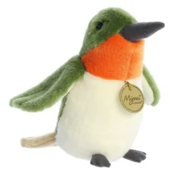 Realistic 9 Inch Stuffed Ruby-Throated Hummingbird Miyoni Plush by Aurora