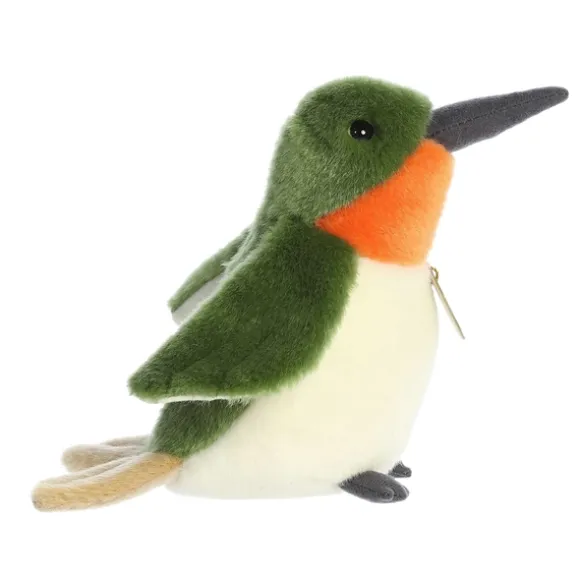 Realistic 9 Inch Stuffed Ruby-Throated Hummingbird Miyoni Plush by Aurora