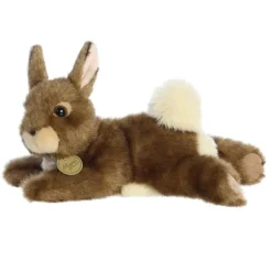 Realistic Miyoni Resting Eastern Cottontail Bunny Stuffed Animal by Aurora