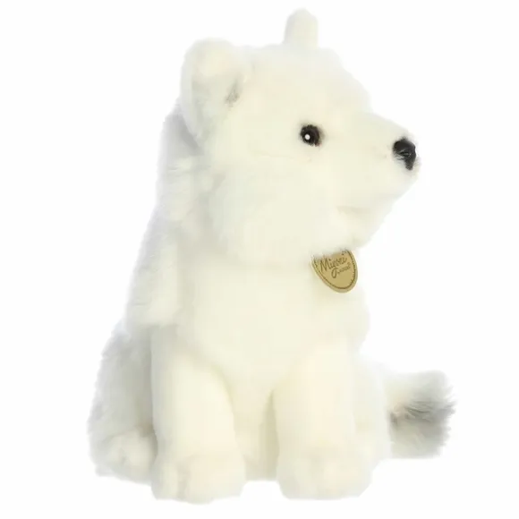 Realistic Stuffed Arctic Fox 10 Inch Miyoni Plush by Aurora