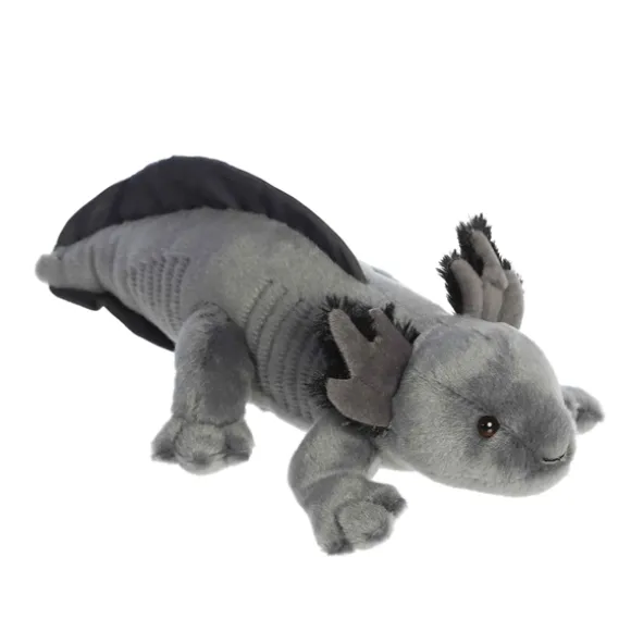 Realistic Stuffed Black Axolotl 14 Inch Miyoni Plush by Aurora