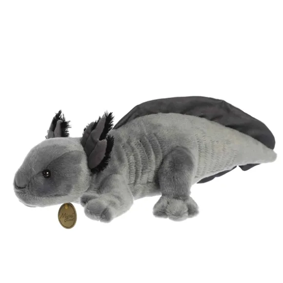 Realistic Stuffed Black Axolotl 14 Inch Miyoni Plush by Aurora
