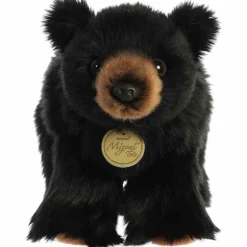 Realistic Stuffed Black Bear Cub 10 Inch Miyoni Plush by Aurora