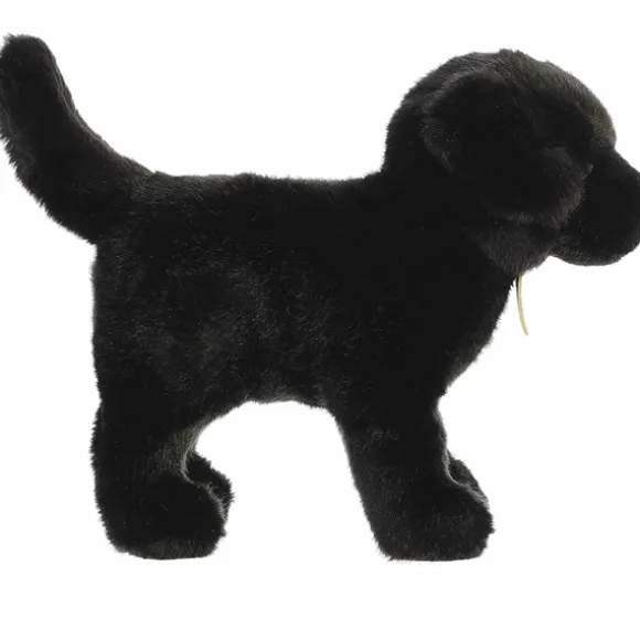 Realistic Stuffed Black Lab 10 Inch Miyoni Plush by Aurora