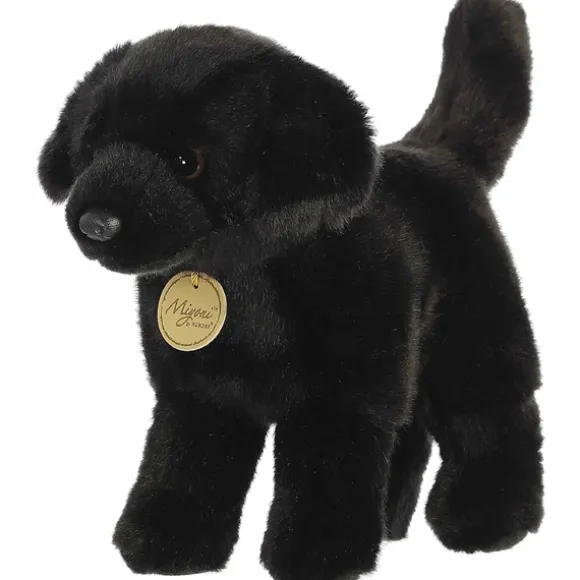 Realistic Stuffed Black Lab 10 Inch Miyoni Plush by Aurora