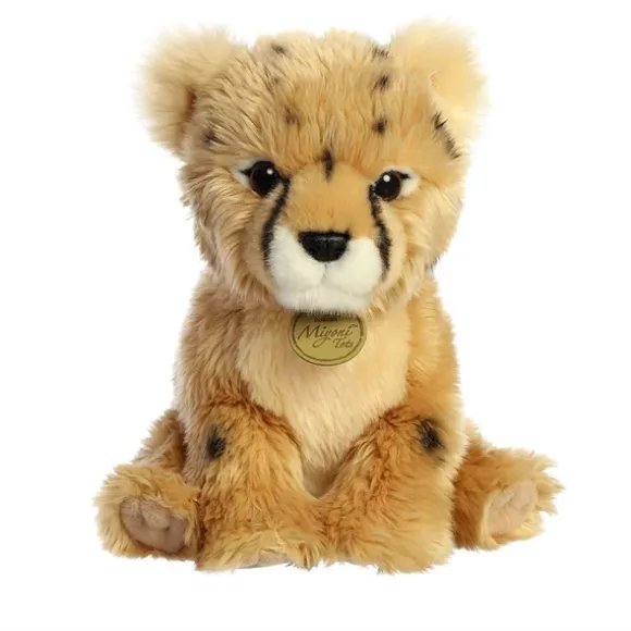 Realistic Stuffed Cheetah Cub 9 Inch Miyoni Plush by Aurora