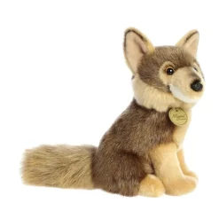 Realistic Stuffed Coyote 9.5 Inch Miyoni Plush by Aurora