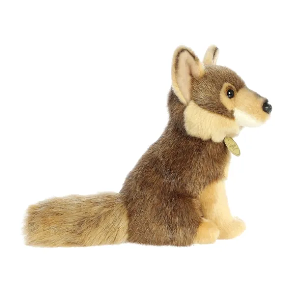Realistic Stuffed Coyote 9.5 Inch Miyoni Plush by Aurora