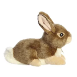 Realistic Stuffed Eastern Cottontail Rabbit Miyoni Plush by Aurora