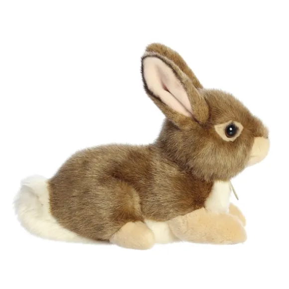 Realistic Stuffed Eastern Cottontail Rabbit Miyoni Plush by Aurora