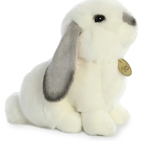 Realistic Stuffed Gray Eared Lop Rabbit 11 Inch Miyoni Plush by Aurora