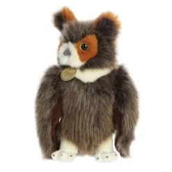 Realistic Stuffed Great Horned Owl 11 Inch Miyoni Plush by Aurora