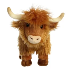 Realistic Stuffed Highland Cow 10 Inch Miyoni Plush by Aurora