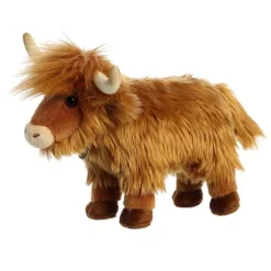 Realistic Stuffed Highland Cow 10 Inch Miyoni Plush by Aurora