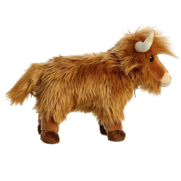 Realistic Stuffed Highland Cow 10 Inch Miyoni Plush by Aurora