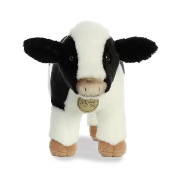 Realistic Stuffed Holstein Calf 10 Inch Miyoni Plush by Aurora