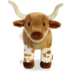 Realistic Stuffed Longhorn 10 Inch Miyoni Plush by Aurora