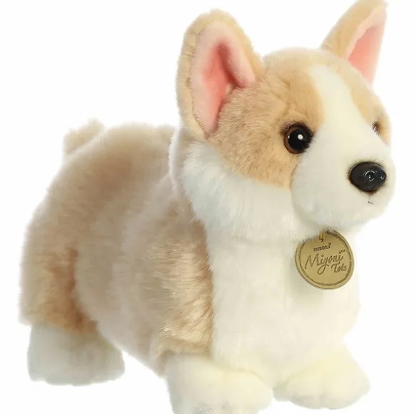Realistic Stuffed Pembroke Welsh Corgi Puppy 9 Inch Miyoni Plush by Aurora
