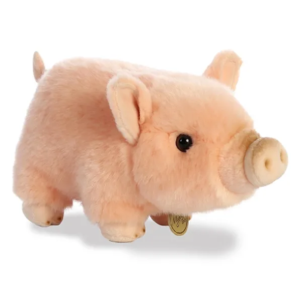 Realistic Stuffed Pink Potbellied Pig 10 Inch Miyoni Plush by Aurora