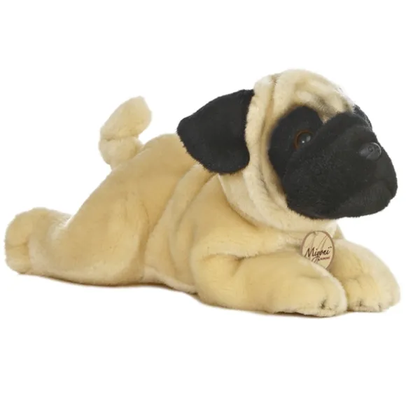 Realistic Stuffed Pug 11 Inch Plush Dog by Aurora