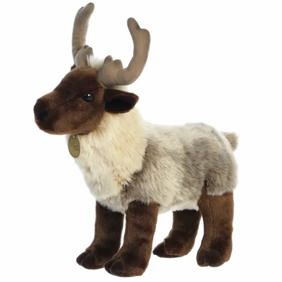 Realistic Stuffed Reindeer 14 Inch Miyoni Plush by Aurora