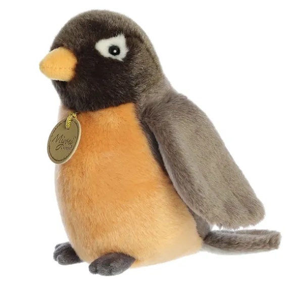 Realistic Stuffed Robin 6.5 Inch Miyoni Plush by Aurora
