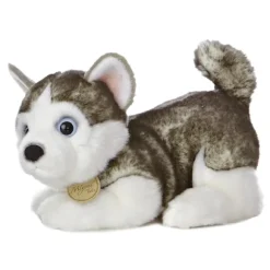 Realistic Stuffed Siberian Husky Puppy 10 Inch Plush Dog by Aurora