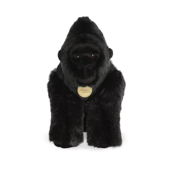 Realistic Stuffed Silverback Gorilla 12 Inch Miyoni Plush by Aurora