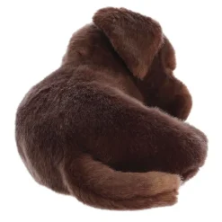 Realistic Stuffed Sleepy Chocolate Lab Pup Miyoni Plush by Aurora