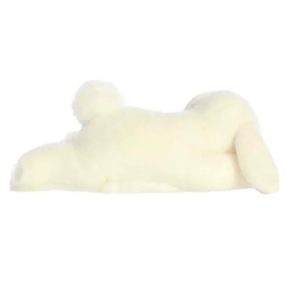 Realistic Stuffed Sleepy White Bunny 12 Inch Miyoni by Aurora