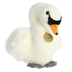 Realistic Stuffed Swan 11 Inch Miyoni Plush by Aurora